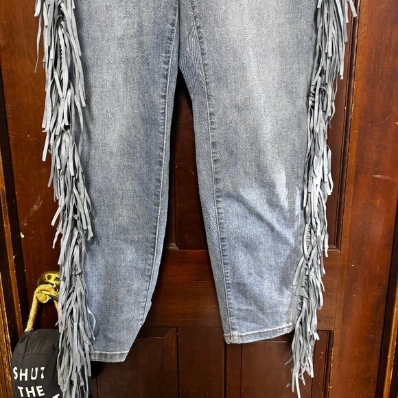 FTF Fashion To Figure 👖 Fringe Jeans -The Skinny Size 20 NWT - Picture 4 of 4